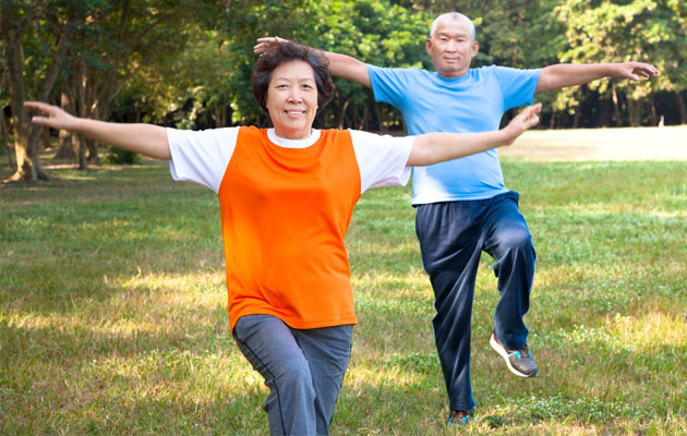 Tai Chi helps Seniors re-learn balance.