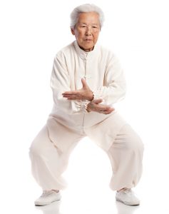 Tai Chi Master demonstrates how to do a kua squat